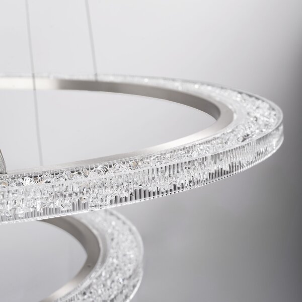 Toolight Toolight, LED závěsné osvětlení 60cm, 38W, 3500lm + dálkové ovládání, LHJ045-CP2, broušená ocel, OSW-50050