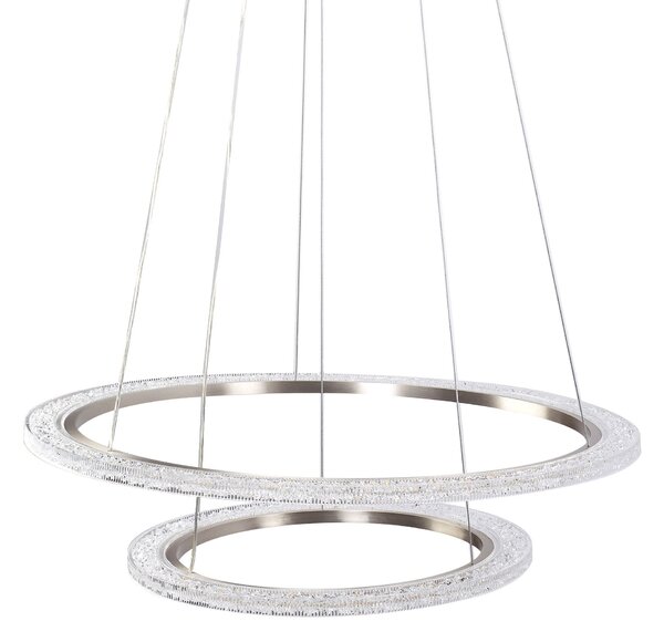 Toolight Toolight, LED závěsné osvětlení 60cm, 38W, 3500lm + dálkové ovládání, LHJ045-CP2, broušená ocel, OSW-50050