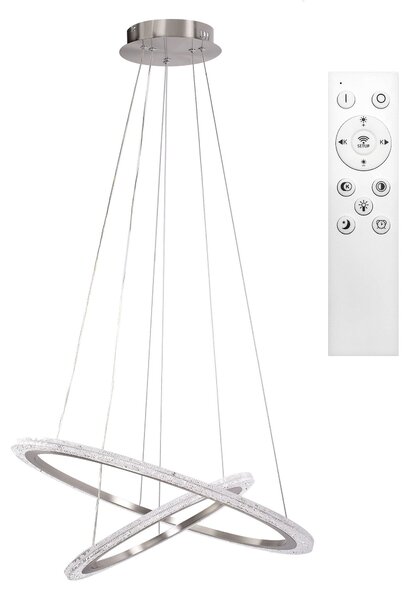 Toolight Toolight, LED závěsné osvětlení 60cm, 38W, 3500lm + dálkové ovládání, LHJ045-CP2, broušená ocel, OSW-50050
