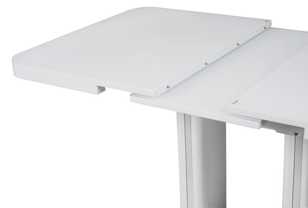 JÍDELNÍ STŮL, bílá, barvy nerez oceli, 120-160/80/76 cm Hom`in - Jídelní stoly