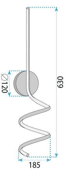 Toolight Toolight, LED nástěnné svítidlo 26W, 3000K, LHJ061-W, černá, OSW-50053