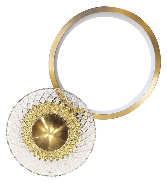 Toolight Toolight, LED nástěnné svítidlo 12W, 3000K, 500lm, LHJ071-W, zlatá matná, OSW-50054