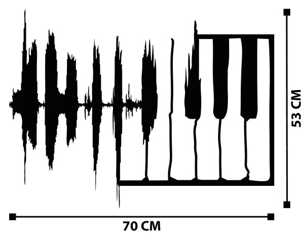 ASIR Nástěnná dekorace MY MUSIC 2 černá kov