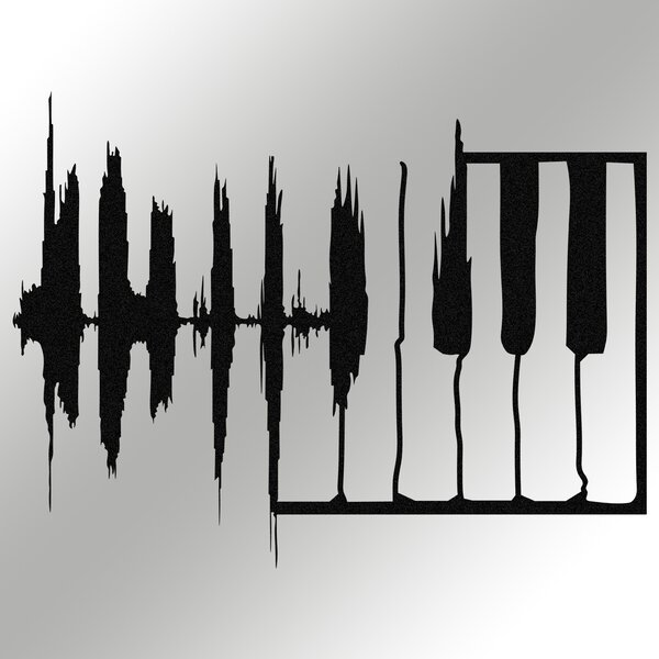ASIR Nástěnná dekorace MY MUSIC 2 černá kov