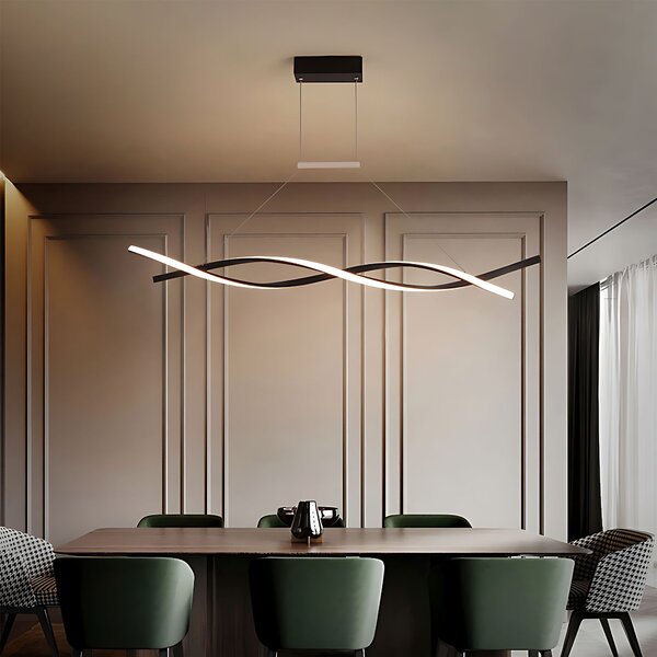 Toolight Závěsné LED osvětlení Modern Spiral D100 LHJ020-CP černé