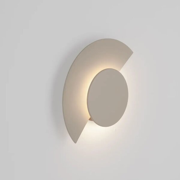 Nova Luce Pískově hnědé kovové venkovní nástěnné LED světlo Gloo 17 cm