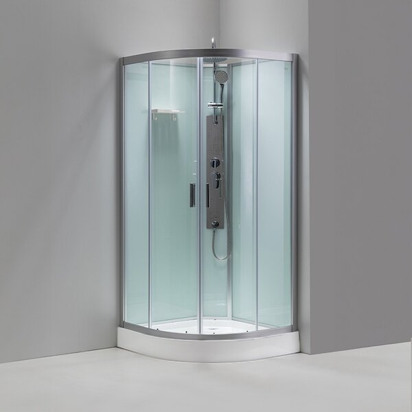BPS-koupelny Hydromasážní box HYD-Porto 01A 80x80 cm chrom/transparent