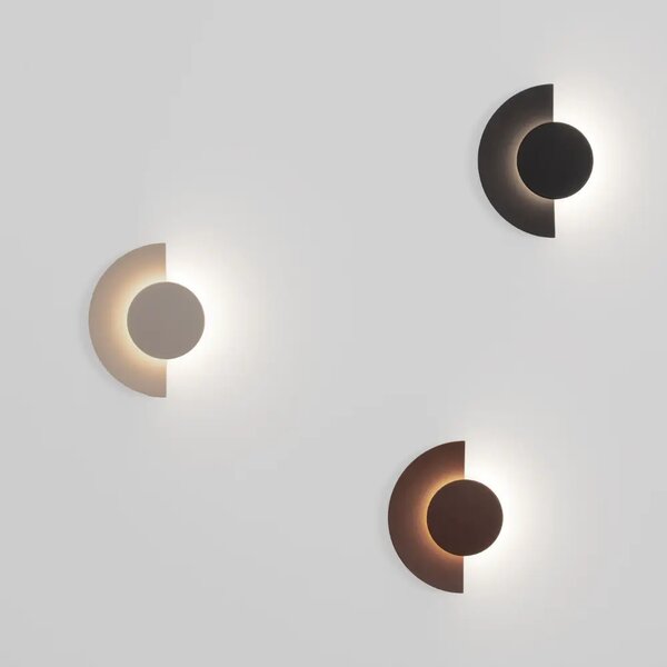 Nova Luce Pískově hnědé kovové venkovní nástěnné LED světlo Gloo 17 cm
