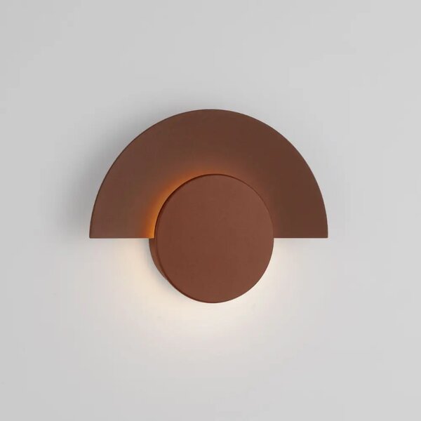 Nova Luce Hnědé kovové venkovní nástěnné LED světlo Gloo 17 cm