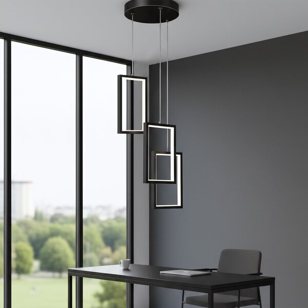 Toolight Toolight, LED závěsné osvětlení 18W, 3000K, 1500lm, LHJ087-3CP, černá, OSW-50062