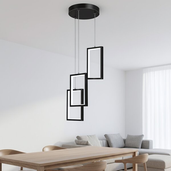 Toolight Toolight, LED závěsné osvětlení 18W, 3000K, 1500lm, LHJ087-3CP, černá, OSW-50062