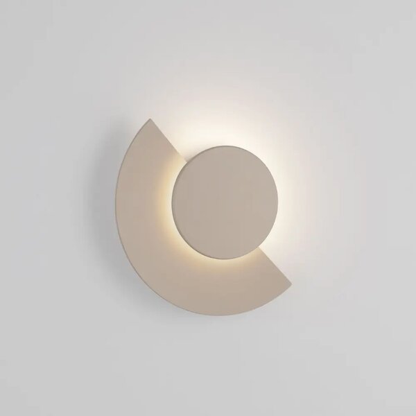 Nova Luce Pískově hnědé kovové venkovní nástěnné LED světlo Gloo 17 cm