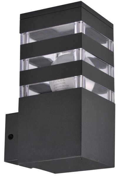 LED RGBW Stmívatelné venkovní nástěnné svítidlo TEKSAS 1xE27/9W/230V IP44 antr