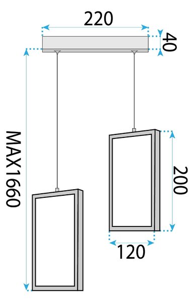 Toolight Toolight, LED závěsné osvětlení, 12W, 3000K, 3500lm, LHJ085-2CP, černá, OSW-50059