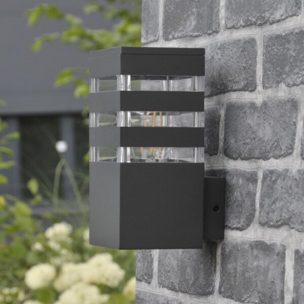 LED RGBW Stmívatelné venkovní nástěnné svítidlo TEKSAS 1xE27/9W/230V IP44 antr