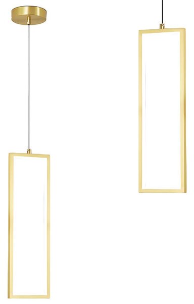 Toolight Toolight, LED závěsné osvětlení 6W, 3000K, 3500lm, LHJ084-1CP, zlatá lesklá, OSW-50058