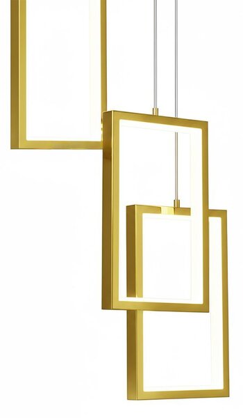 Toolight Toolight, LED závěsné svítidlo 42W, 3000K, 3500lm, LHJ090-7CP, zlatá, OSW-50065