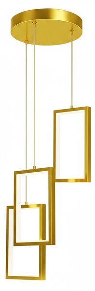 Toolight Toolight, LED závěsné svítidlo 12W, 3000K, 3500lm, LHJ088-3CP, zlatá, OSW-50063