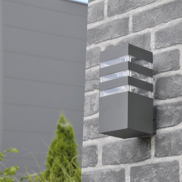 LED RGBW Stmívatelné venkovní nástěnné svítidlo TEKSAS 1xE27/9W/230V IP44 antr