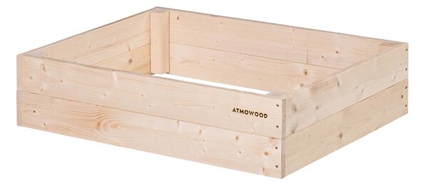 ATMOWOOD Dřevěný vyvýšený záhon 80 x 60 x 20 cm hnědý