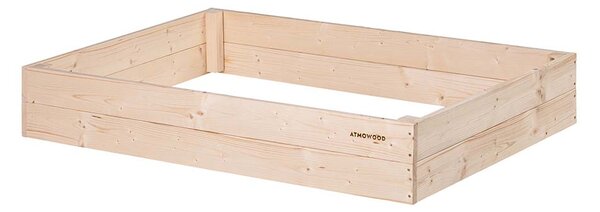 ATMOWOOD Dřevěný vyvýšený záhon 120 x 80 x 20 cm hnědý