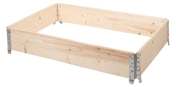 ATMOWOOD Dřevěný vyvýšený záhon s kováním 120 x 80 x 20 cm hnědý
