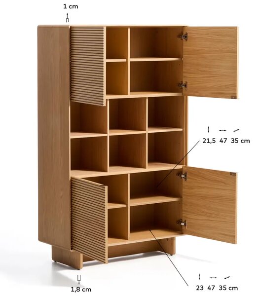 Kave Home Dubová komoda Norlen 163 x 100 cm