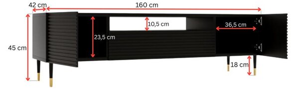 TV skříňka Imperotta I03 (černá). Akce -20%