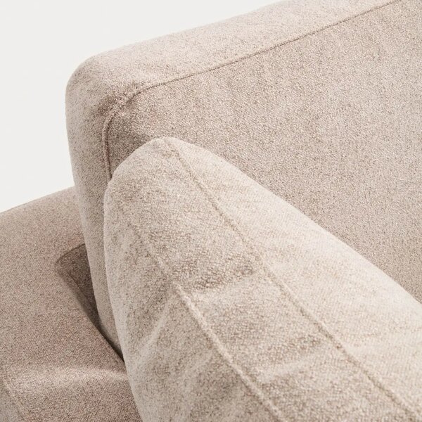 Kave Home Béžová rohová bouclé pohovka Gala 300 cm, levá