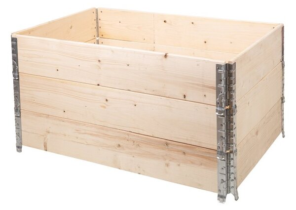 ATMOWOOD Dřevěný vyvýšený záhon s kováním 120 x 80 x 20 cm hnědý