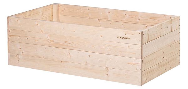 ATMOWOOD Dřevěný vyvýšený záhon 120 x 60 x 40 cm hnědý