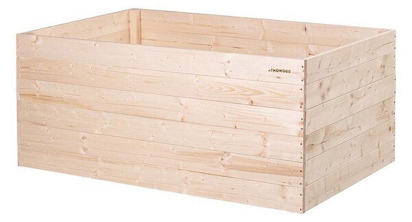 ATMOWOOD Dřevěný vyvýšený záhon 140 x 80 x 60 cm hnědý