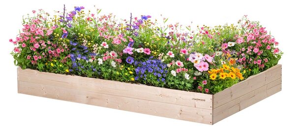 ATMOWOOD Dřevěný vyvýšený záhon 160 x 100 x 20 cm hnědý