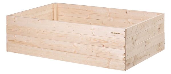 ATMOWOOD Dřevěný vyvýšený záhon 140 x 80 x 40 cm hnědý
