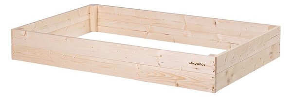 ATMOWOOD Dřevěný vyvýšený záhon 140 x 80 x 20 cm hnědý