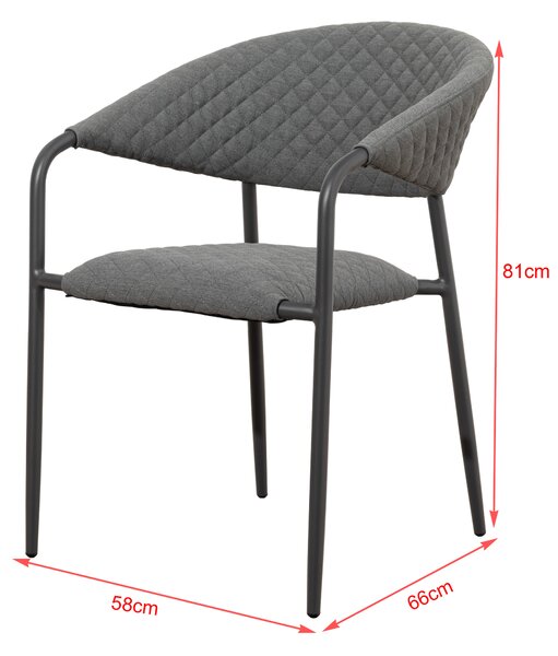 Doppler MELIA LIKA-TEX® zahradní křeslo šedá Doppler