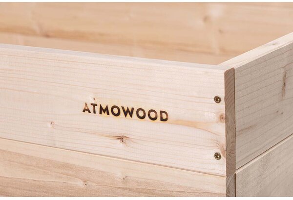 ATMOWOOD Dřevěný vyvýšený záhon 240 x 100 x 20 cm hnědý