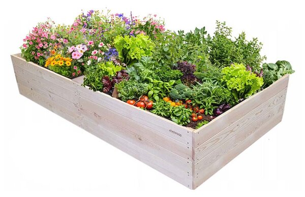 ATMOWOOD Dřevěný vyvýšený záhon 240 x 100 x 40 cm hnědý