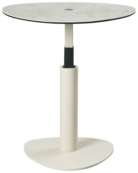 KONFERENČNÍ STOLEK, šedohnědá, šedobílá, kov, sklo, keramika, 58/58/46-64 cm Belluti - Konferenční stolky