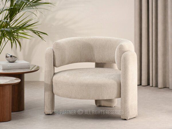Čalouněné křeslo SNUG - světle béžové
