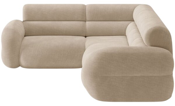 Micadoni Tmavě béžová rohová pohovka Neo 295 cm, levá