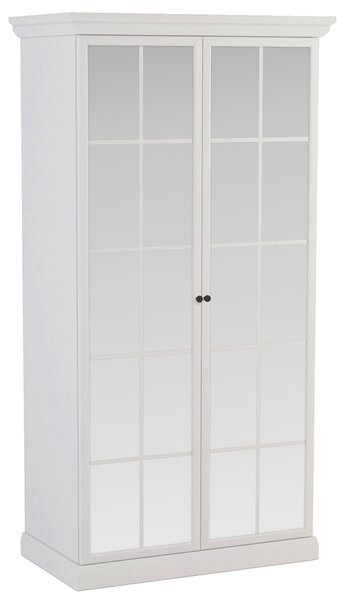 LUCCA b | šatní skříň S2DL se zrcadly | 102,4 cm | bílá