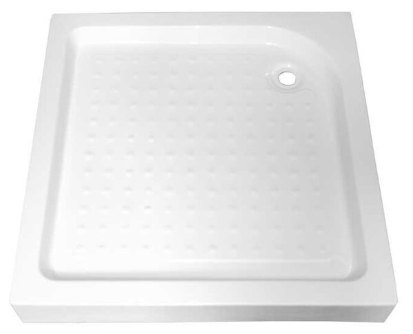 BPS-koupelny Čtvercový sprchový kout HYD-SK08C 90x90 chrom/transparent + vanička HYD-SSV-SXL02B bílá