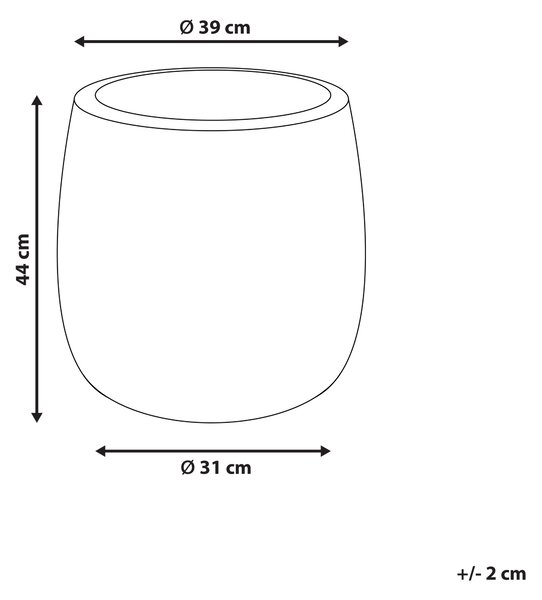 Květináč LIVADIA 39 cm Olivově zelená