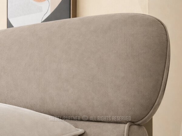 Designová manželská postel 140x200 ILDIKA - béžová / černá