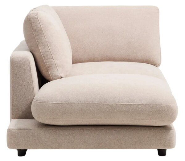 Kave Home Béžová bouclé lenoška Gala 193 cm, levá