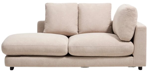Kave Home Béžová bouclé lenoška Gala 193 cm, levá