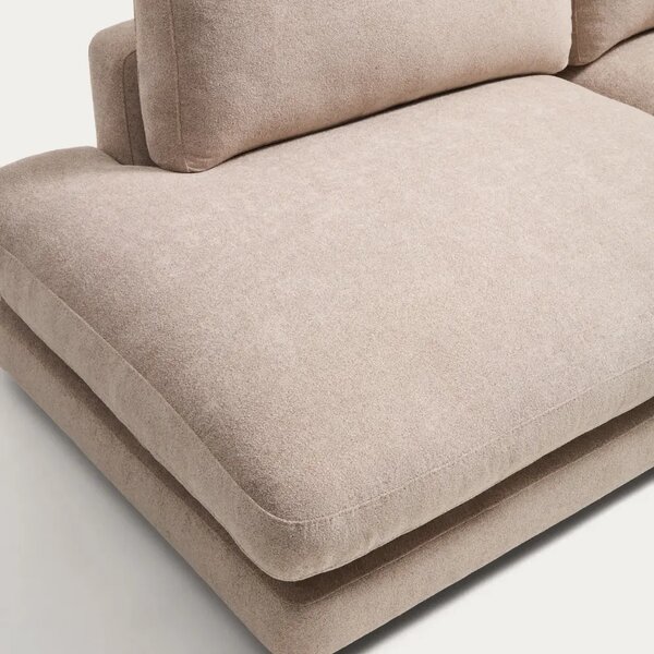 Kave Home Béžová rohová bouclé pohovka Gala 300 cm II., levá