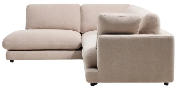 Kave Home Béžová rohová bouclé pohovka Gala 300 cm II., levá