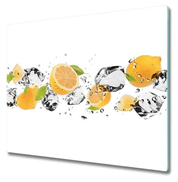Skleněná deska - 5D52519204 - Citrony a led 60 x 52 cm